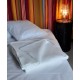 Couverture blanche semi durable lit 1 personne