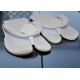 Boite de 10 paires de Mules Tong femme blanches jetables 3 mm
