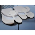 Boite de 10 paires de Mules Tong femme blanches jetables 3 mm