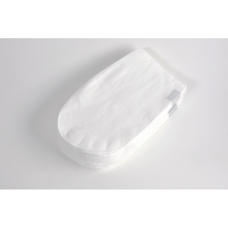 Gant de toilette jetable - sec - blanc 50 pièces 21 x 15,5 cm - Hygostar