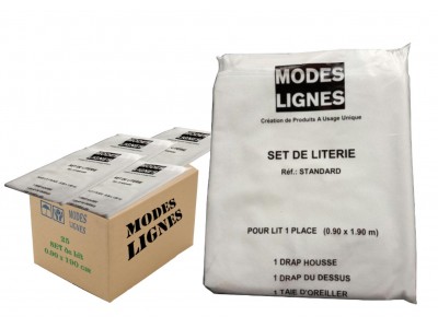 25 Sets de Draps jetables lit 90 x 200