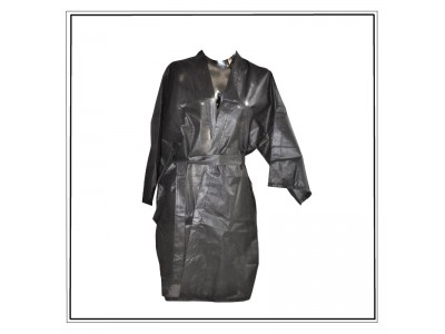 peignoir jetable noir, kimono à usage unique non tissé