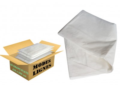 Lot de 50 Draps Plats de Matelas jetable 2 personnes en 40 gr