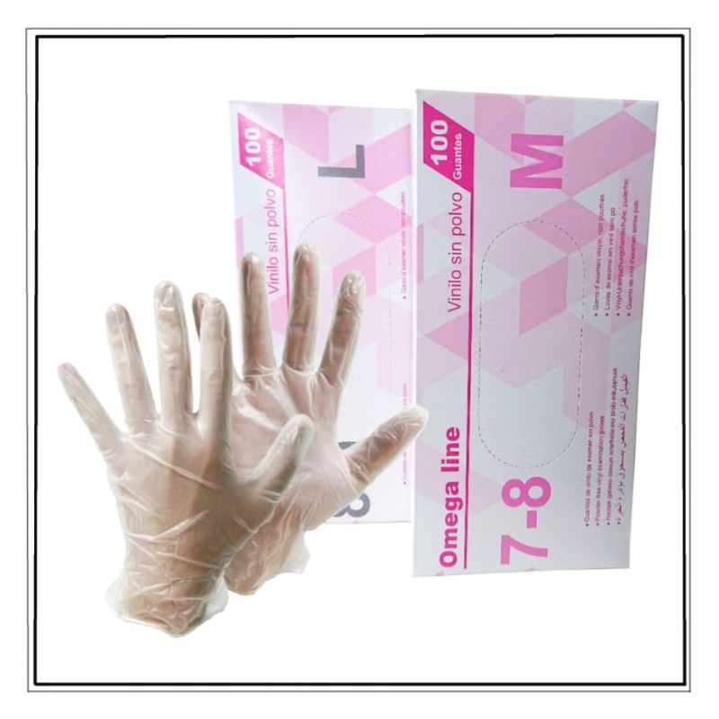 100 gants en vinyle pour les produits alimentaires taille S - Flo