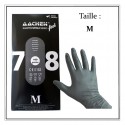 Boite de 100 Gants Nitrile NOIR Non Poudrés résistants Taille M