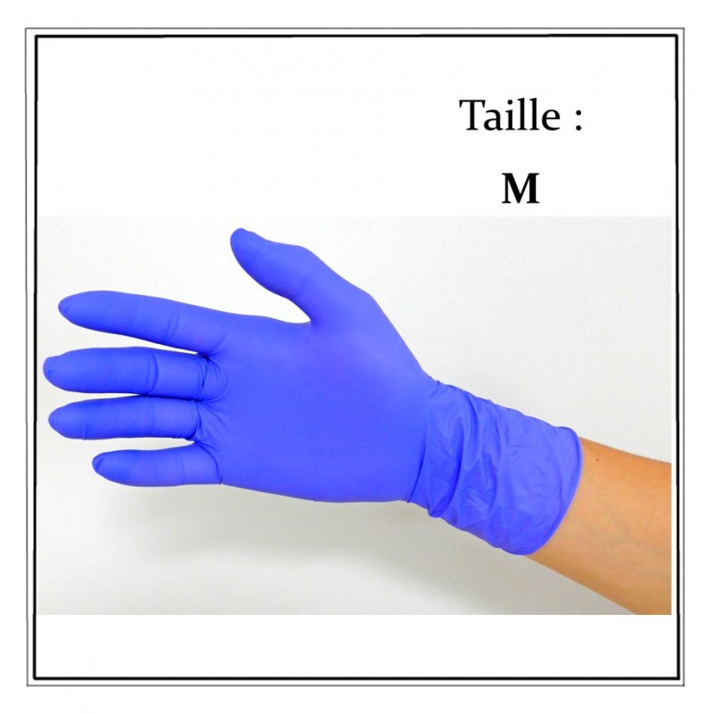 Gants Nitrile Jetables Taille M Boîte 100 Unités