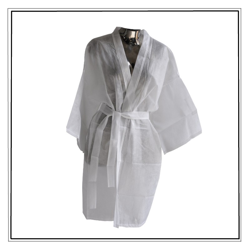 Lot De 5 Robes Jetables Non Tissées Pour Salon & Spa - Peignoir Disposable Sauna Salle De Bain