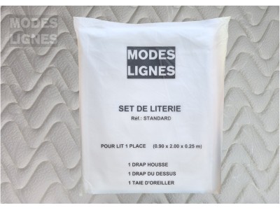 Set de draps de lit à usage unique 90 x 200 x 25 - 1 personne