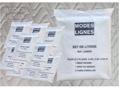 25 Sets de Draps à usage unique lit 160 x 200 x 20 - 2 personnes