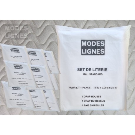 Lot de 25 Sets de Draps jetables doux, résistants 1 personne